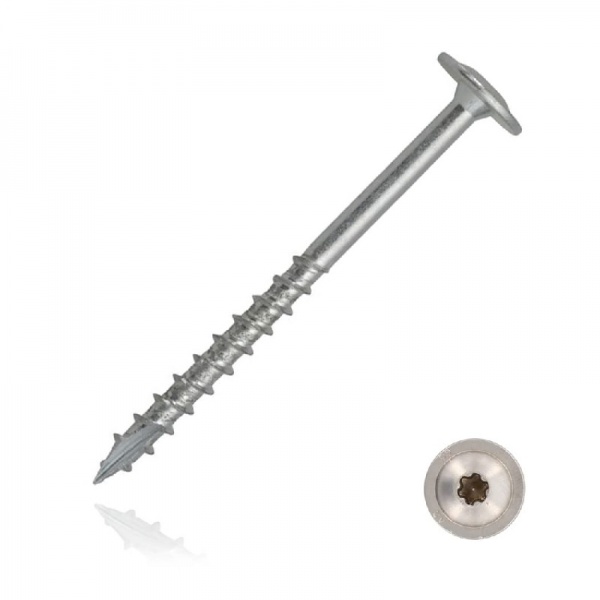 M6 x 80mm Solar Roof Hook Timber Fixing Stainless Steel Screw - Pack of 200